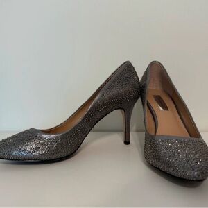 Chic Silver Studded Women's Heels